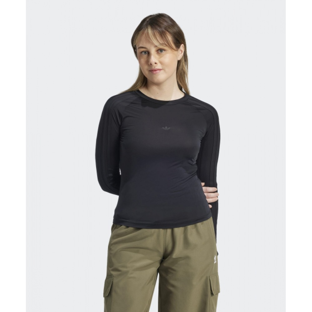 アディダスフリル付き 3S ロングスリーブ T シャツ-ブラック/IZ4942 6,074円