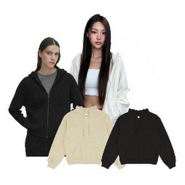 女性ベルベットコーデュロイボンディングフード付きジップアップ 10540-134-851-12E-SH