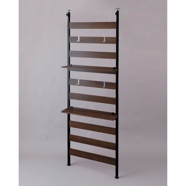 WLR-T66 ブラック ウッドウォールラック棚付き メーカー直送