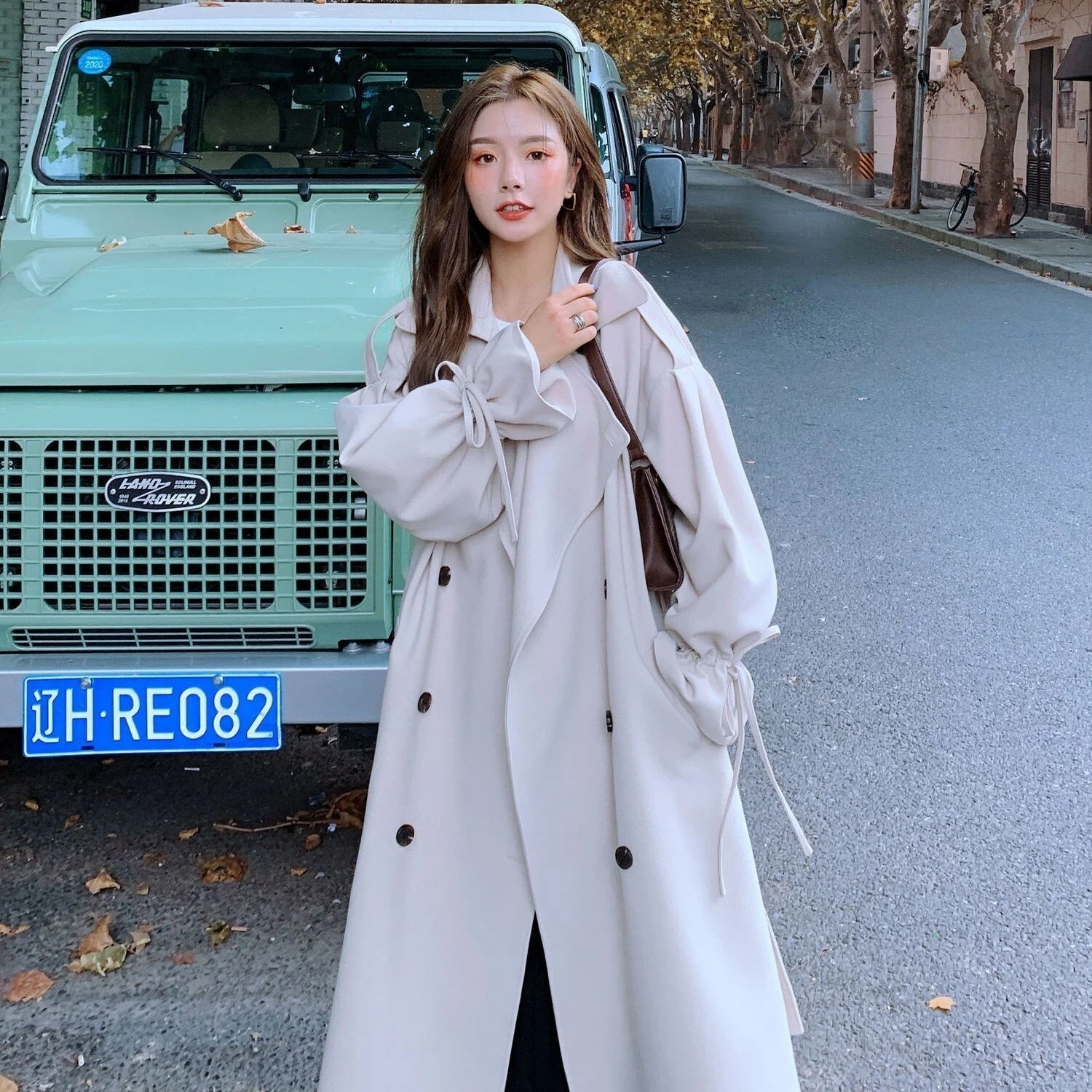 ウィンドブレーカー　コートレディース アウター 大人 着痩せ ゆったりノーカラーコート