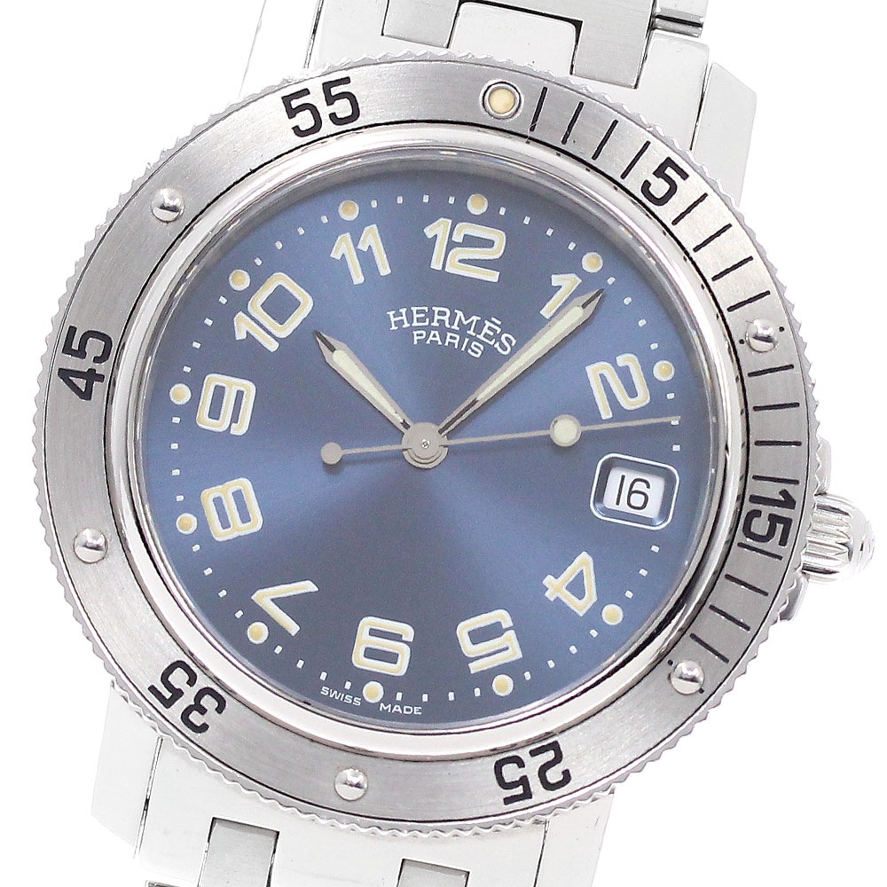 エルメス HERMES CL7.710 クリッパー ダイバー デイト クォーツ メンズ _948760【中古】