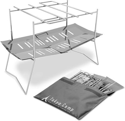 他サイト： TokyoCamp 焚き火台 コンパクト 折りたたみ式 フラットに収納 ポータブル ソロキャンプ ストーブ 薪グリル (焚き火台)の商品画像