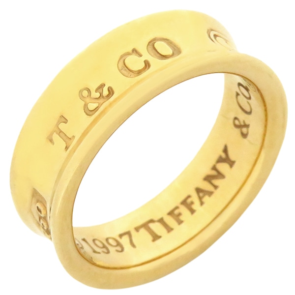 ティファニー Tiffany & Co リング 指輪 1837 ナロー K18YG イエローゴールド 750 18K 10号【中古】
