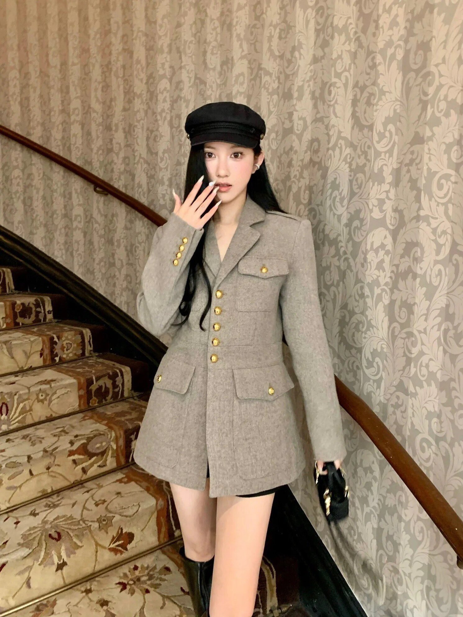 ベルジアンゴールドボタンウールジャケット