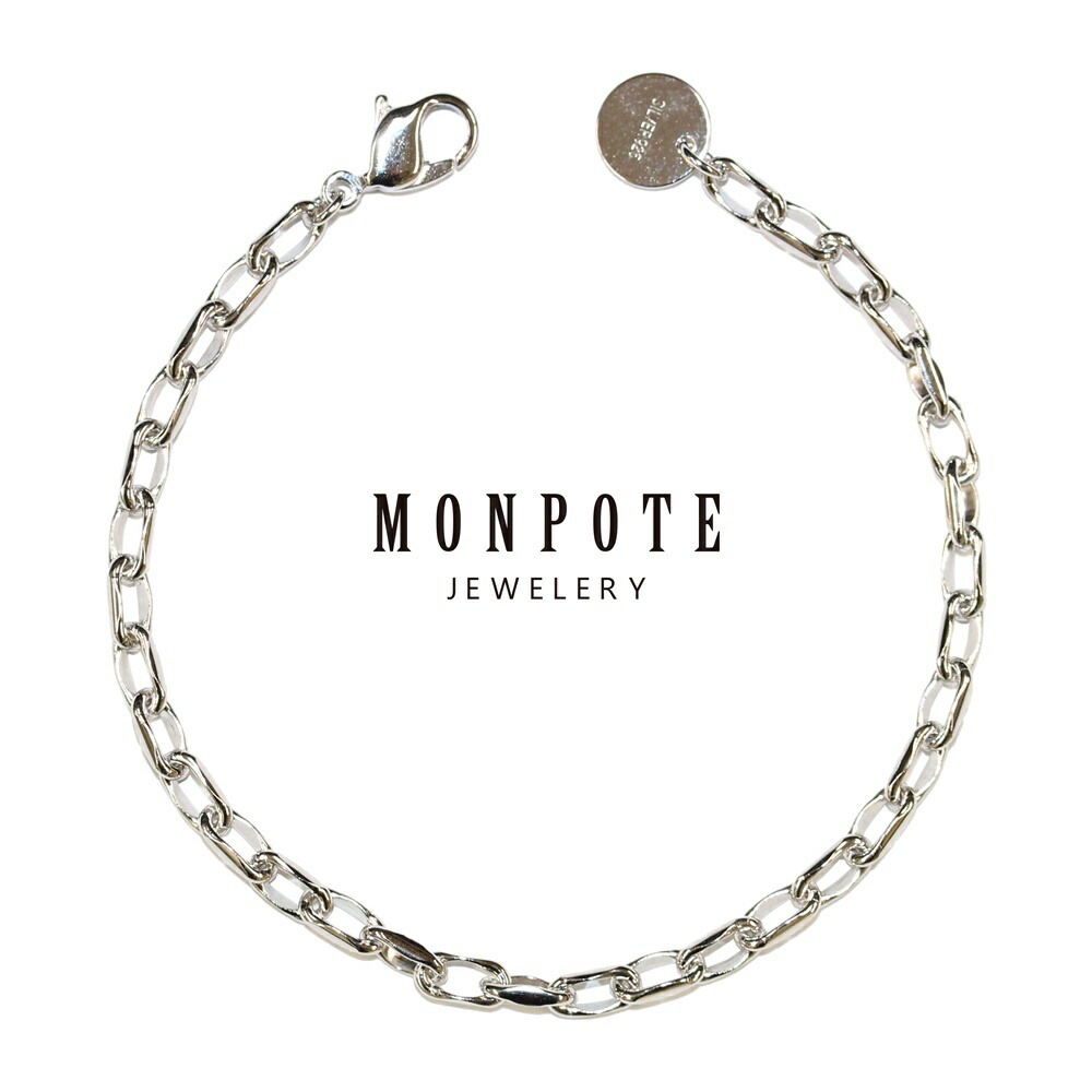 モンポット ブレスレット レディース 変形小豆チェーン 普段使い おしゃれ プレゼント 大人 女性 誕生日 シルバーアクセサリー きれい シンプル 結婚祝い 結婚記念日 母 妻 彼女 女友達 ギフト 7,304円