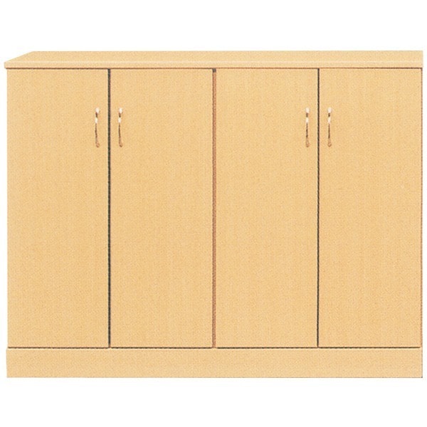 ローシューズボックス(下駄箱) 幅120cm奥行38cm高さ92cm 日本製 ナチュラル PLAZA2プラザ2 完成品 開梱設置