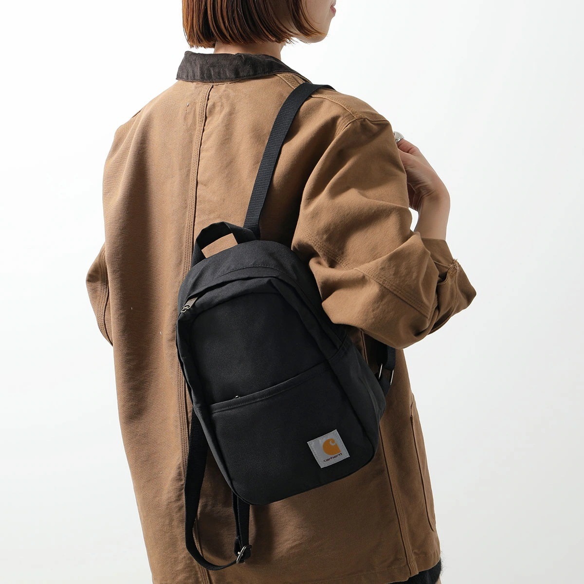Carhartt カーハート バックパック CLASSIC MINI BACKPACK B0000538 レディース メンズ ミニ リュック 撥水 ポリエステル ロゴ 鞄 001/BLK