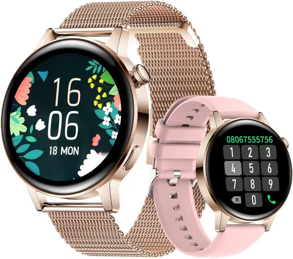 スマートウォッチ レディース 1.36インチ スポーツウォッチ ins/Line/Twitter/Eメール/着信＆メッセージ通知 多運動モード 活動量計 天気予報 190+種類文字盤 生活防