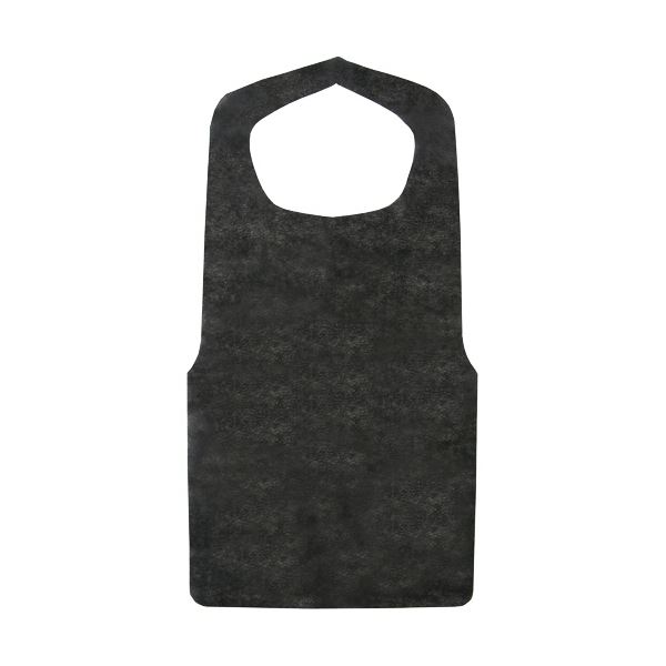 不織布エプロン 黒 1セット（900枚：30枚x30パック）