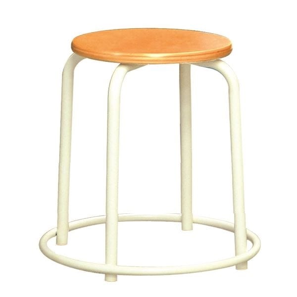 スタッキング スツール 外リング付き 同色5脚セット ナチュラルミルキーホワイト RW-4W 幅41.5cm 日本製 ラウンドスツール 35,876円