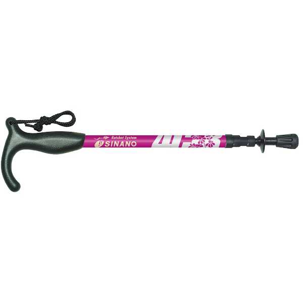 シナノ トレッキングポール Tグリップ2Wayタイプ 4C-R 使用86-98cm（収納サイズ40cm） マゼンタ #510253 1本入り