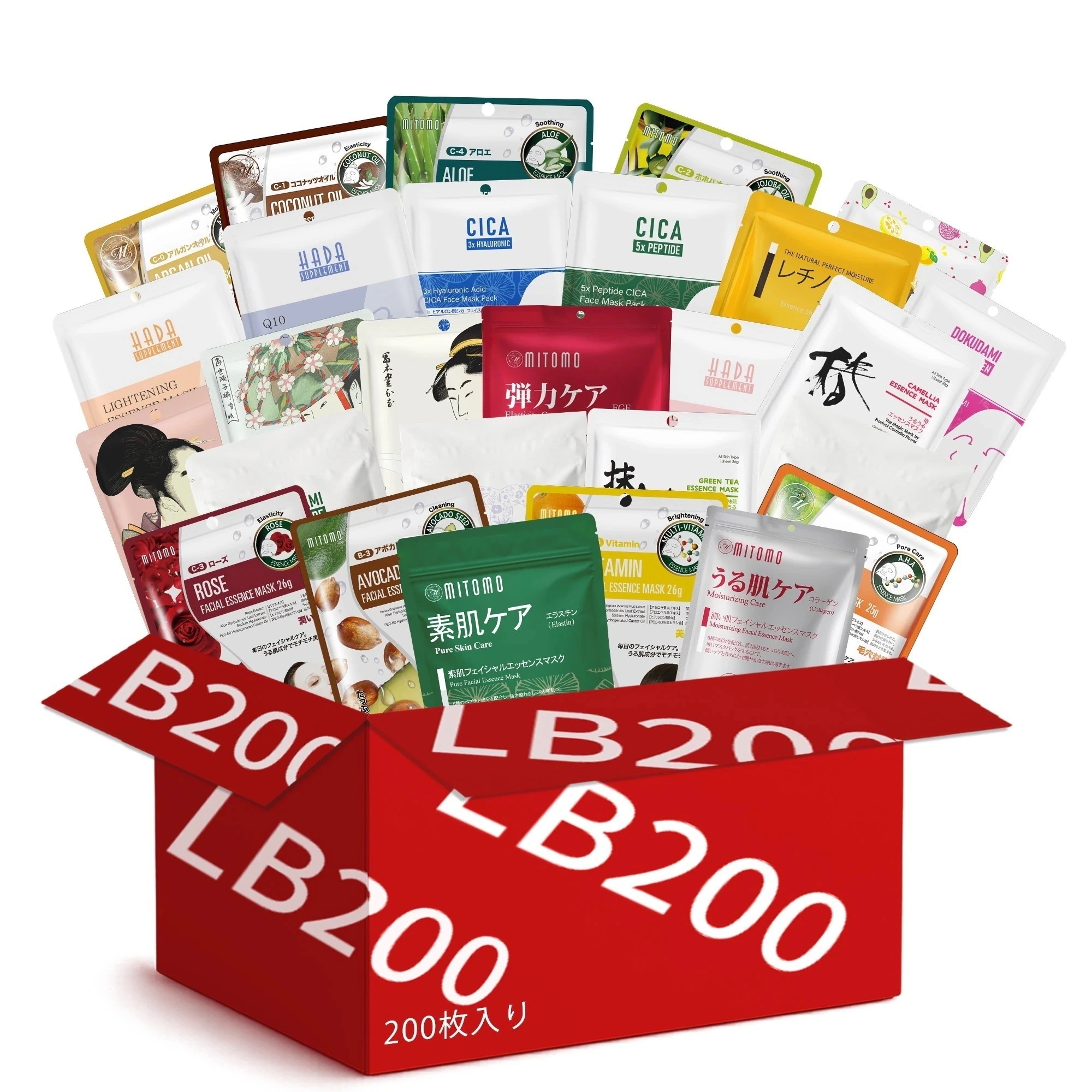 みとも MITOMO 福袋 せいかつ セイカツ 福袋 200枚 大量 うるおい 保湿 マスクパック プロ仕様【LBML000200】
