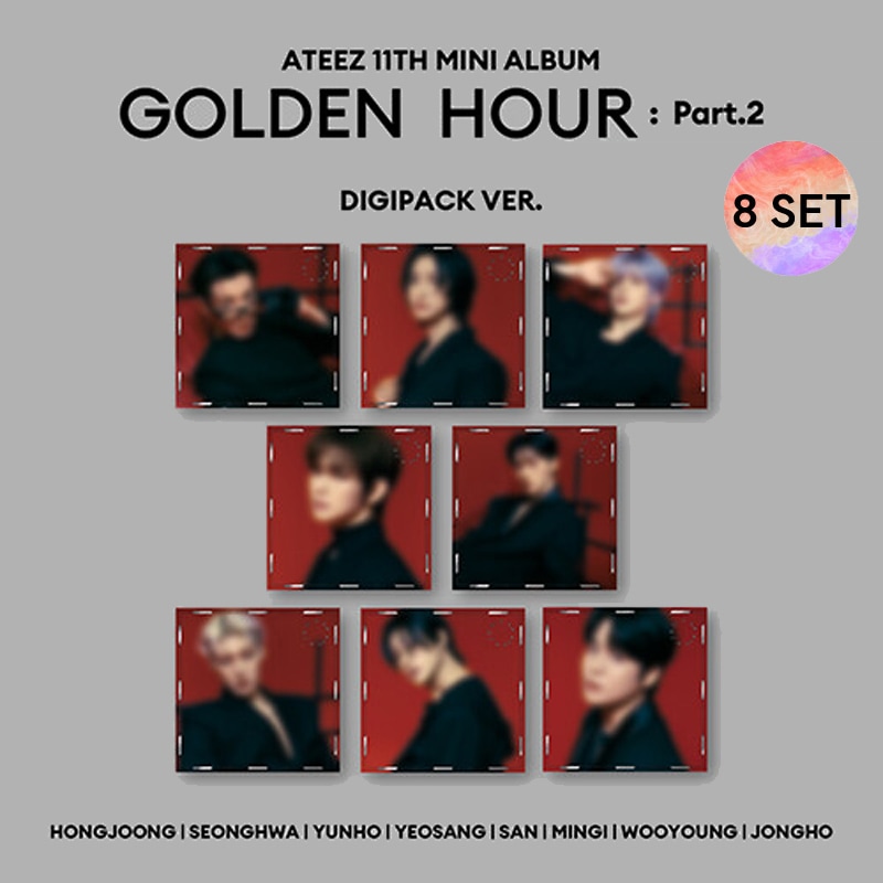 [8種 SET] ATEEZ - (11th Mini Album) GOLDEN HOUR : Part.2 [DIGIPACK ver.]