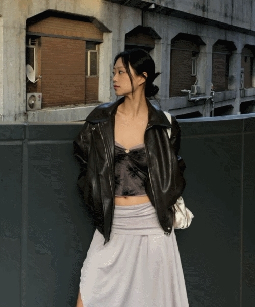 double レザー ジャケット [2color] 7,482円