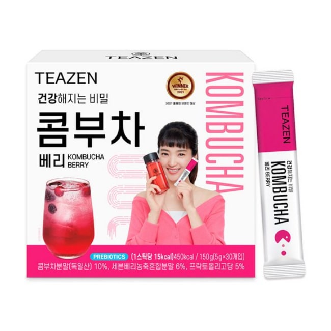 コンブチャ 5g * 120スティック 大容量パック ベリー 韓国 美容茶 ダイエット 乳酸菌 韓国ダイエット 微炭酸 さっぱり