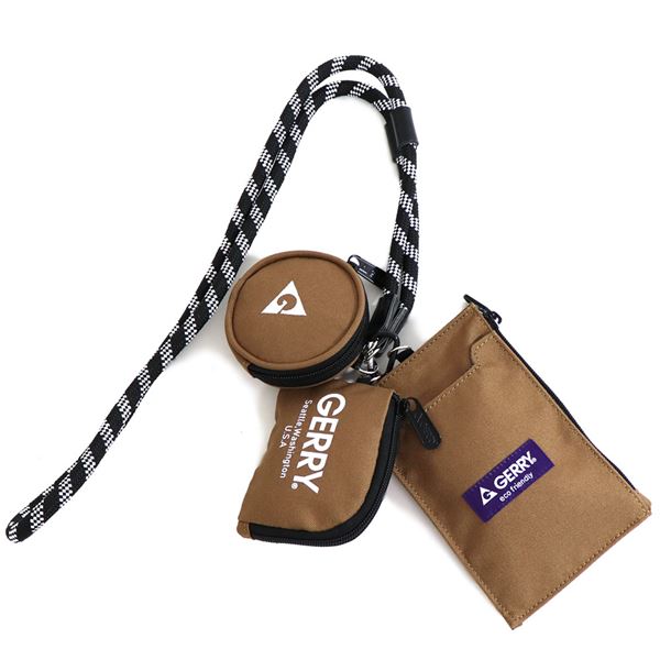 ミニショルダーバッグ メンズ レディース 国内正規品 トリプルケースストリングショルダーバッグ ポーチ ブラウン R1714 32