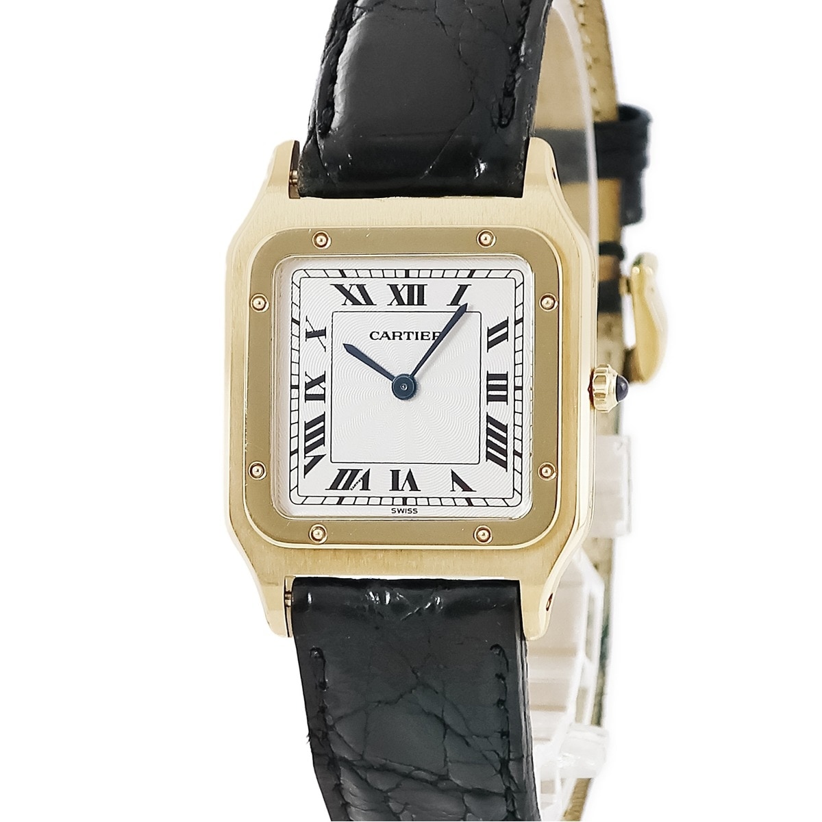 サントス デュモン LM エクストラスリム W1505453 手巻き メンズ レディース OH済 K18YG無垢 スクエア 3年保証