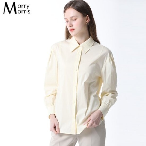 LEOT ボリューム スリーブ ライン ブラウス