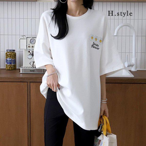HスタイルLHインディゴティー/春/端境期/インナーTシャツ/半袖Tシャツ/ルーズフィット