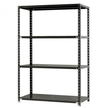 スチールラック　NC1200-18　4段 間口1200x奥行450x高さ1800mm　ブラック