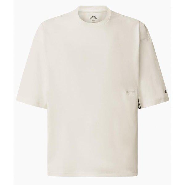 ルーズフィットで柔らかく涼しいクリーム色のメンズ半袖TシャツヘルシーTシャツ涼しいTシャツスポーツコーディネート登山服の上着
