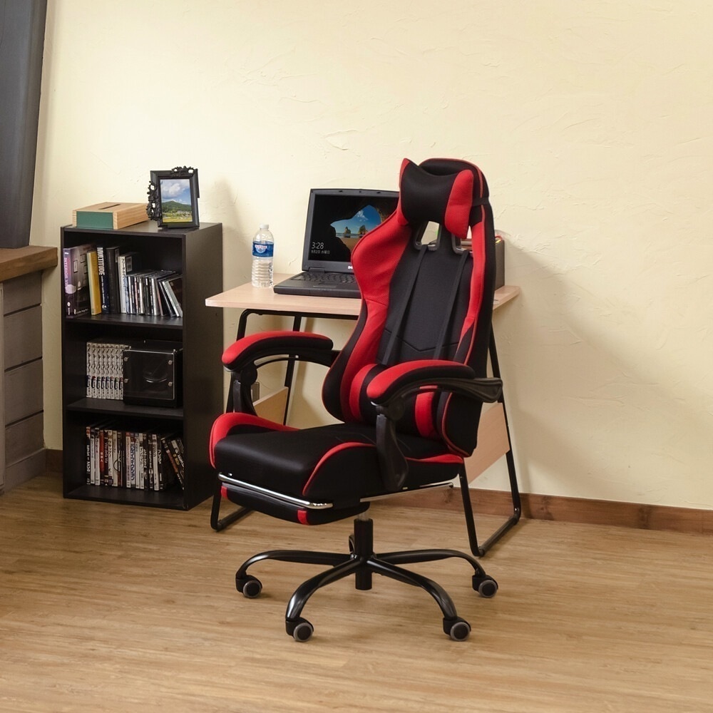 ゲーミングチェア デスクチェア リクライニング ハイバック フットレスト ひじ掛け 学習椅子 ゲーミング椅子 ワークチェア チェアー オフィスチェア 椅子 チェア