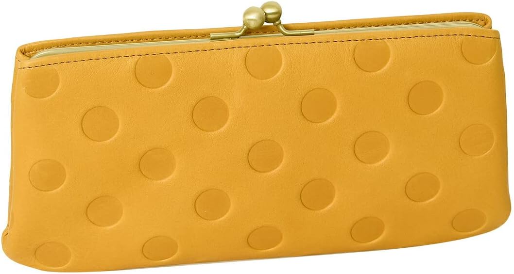 [ズッケロ] 55407 本革 長財布 がま口 側面にスナップボタン開閉のフリーポケット付き 日本製 zucchero レディース キャメル