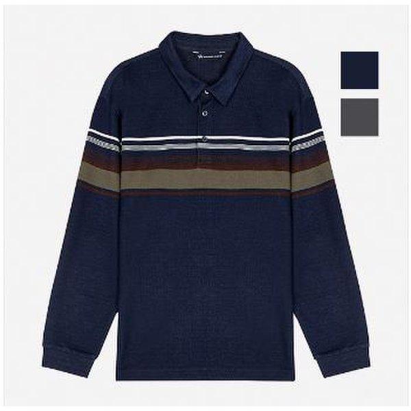 共用4色カラー配色襟長袖Tシャツ (NTK664)_KG