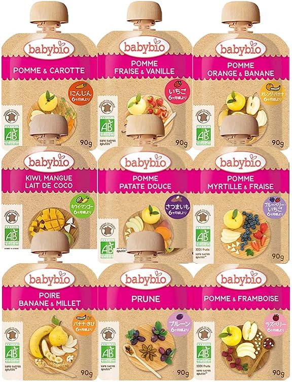 babybio ベビービオ ベビースムージー (90g) １ヶ月分 お味で各3個ずつ【27個セット】【ミトク】6ヶ月