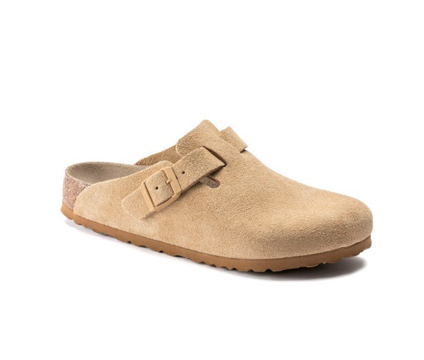 Boston Soft Footbed Suede Leather Latte Cream 1019068
