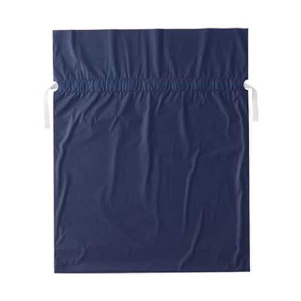 (まとめ)店研創意 ストア・エキスプレス梨地リボン付ギフトバッグ ネイビー 45cm 1パック(20枚)(×10セット)