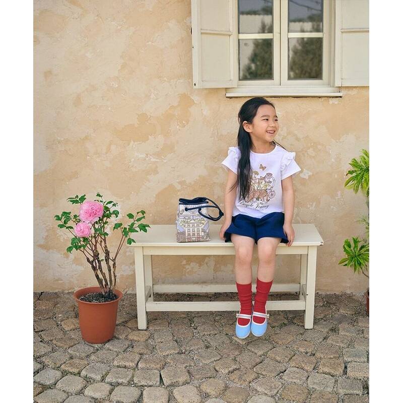 ビーンポールキッズ BEANPOLE KIDS [ダリアソング] グラフィック上下セット - アイボリー (BI6442G910) BI6442G910 399924