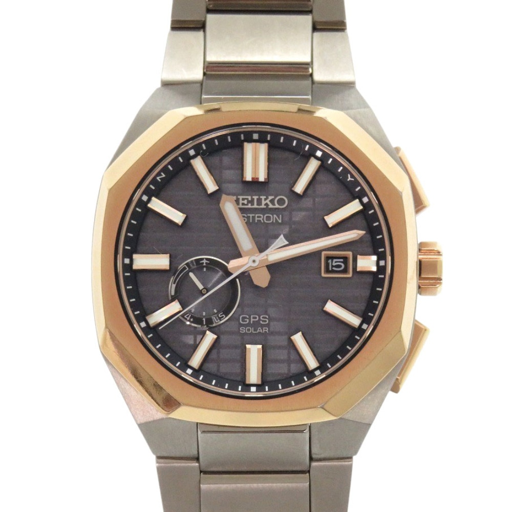 美品 GPS電波ソーラー アストロン ネクスター SBXD014 / 3X62-0AA0 腕時計 チタン グレー 1108【中古】 メンズ