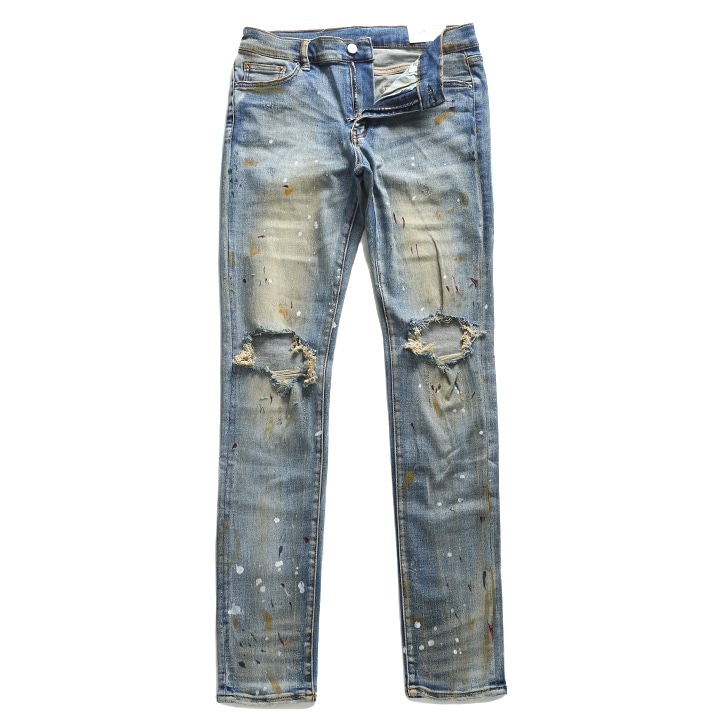 nml デニム ジーンズ メンズ 春夏秋冬用 インディゴライトブルー 大きいサイズ ミニマル ジーパン Gパン パンツ スキニー スリム 細身 ストレッチ おしゃれ