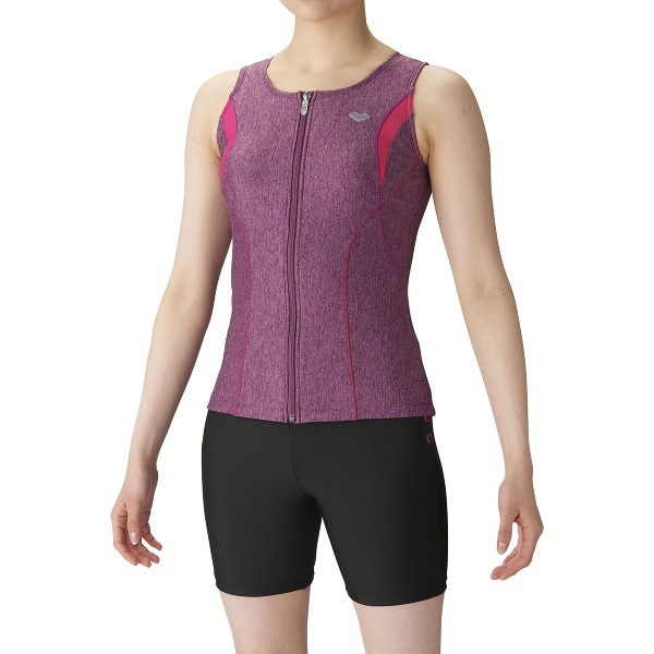 ARENA アリーナ 大きめカラースナップ付きセパレーツ 差し込みフィットパッド 水泳 水着レディース フィットネス LAR3241WE-MPPK