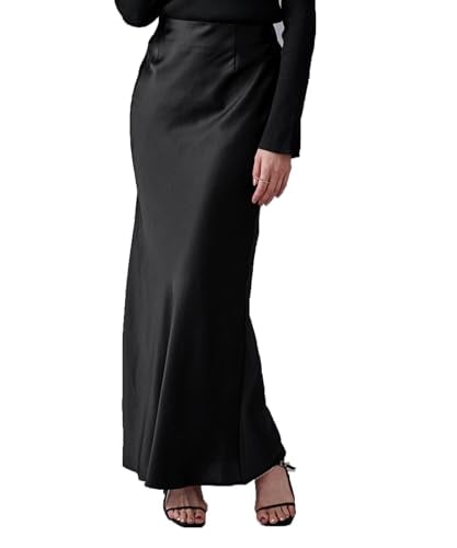 [ユアーズ] サテン マーメイド マキシ スカート BCXN1683 M ブラック