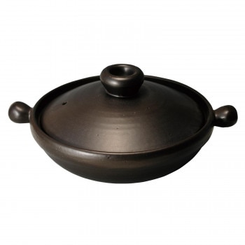 M5576 グランドプロダクト ブラック クレイポットL 萬古焼