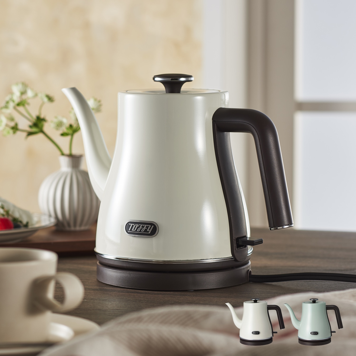 電気ケトル 湯沸かしポット ELECTRIC KETTLE ステンレス 0.8L コーヒー ドリップ K-KT4