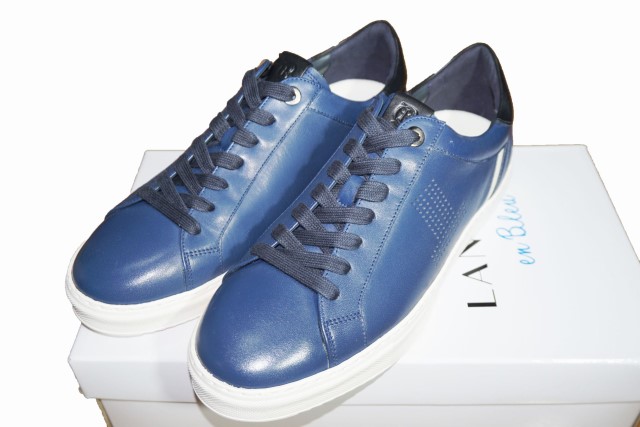 スニーカー 紺 086501c メンズ ネイビー シューズ 靴 レザー