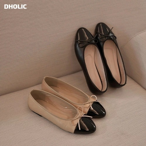 [メガ割りSALE]エナメルアーモンドトゥリボンシューズ・p685646