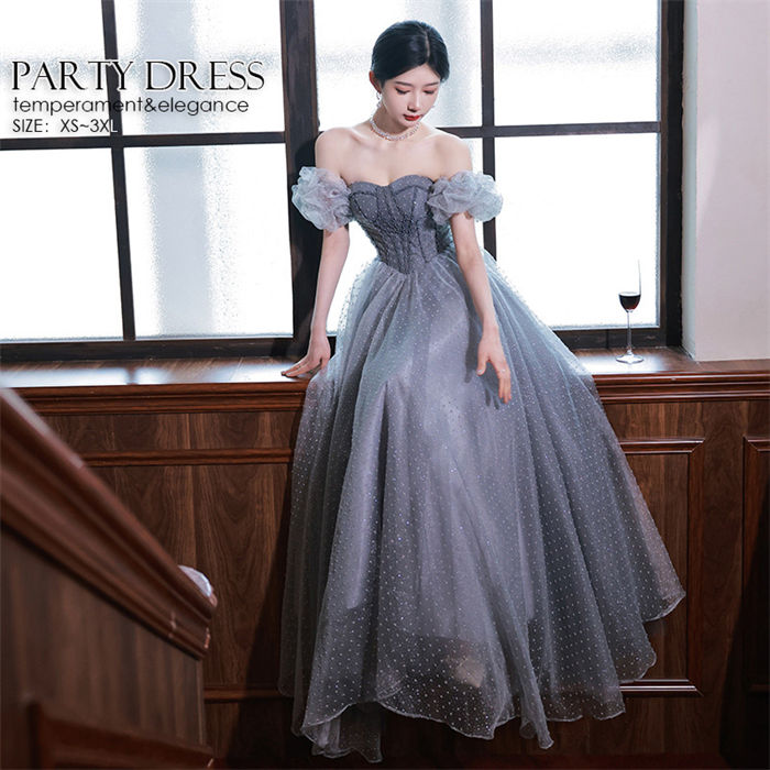 パーティードレス ロング 衣装 ピアノ演奏会 発表会 イブイングドレス 可愛い ウエディングドレス 二次会 レディース 結婚式 ワンピース ロングドレス マキシ aライン お呼ばれ フォーマル 大きい