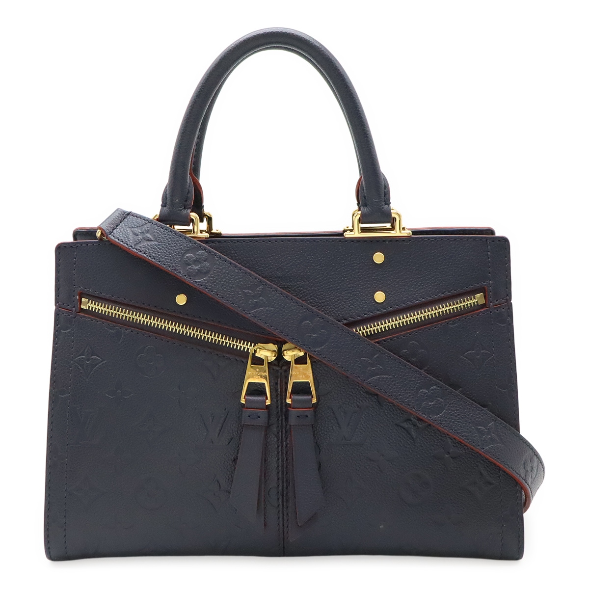 モノグラムアンプラント スリーPM ハンドバッグ トートバッグ 2WAY ショルダーバッグ マリーヌルージュ 紺 M5419