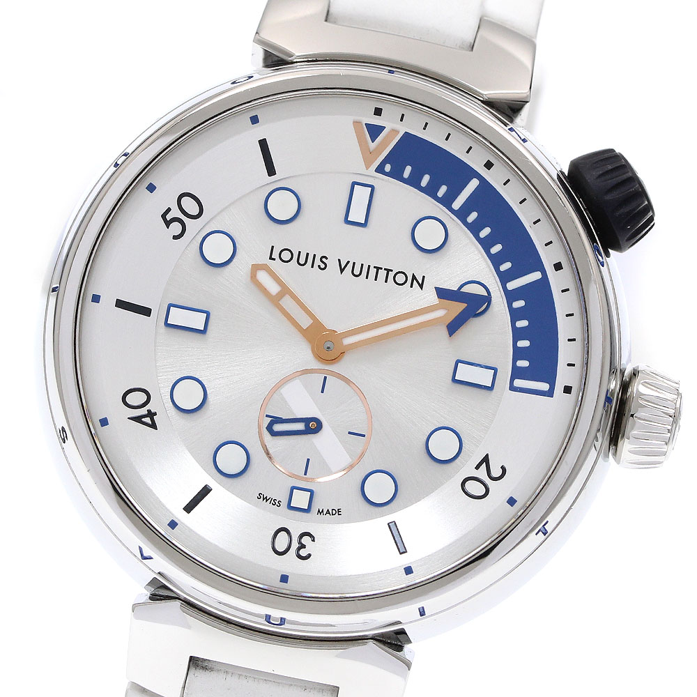 ルイ・ヴィトン LOUIS VUITTON QA124 タンブール ストリートダイバー スモールセコンド クォーツ メンズ _932335【中古】
