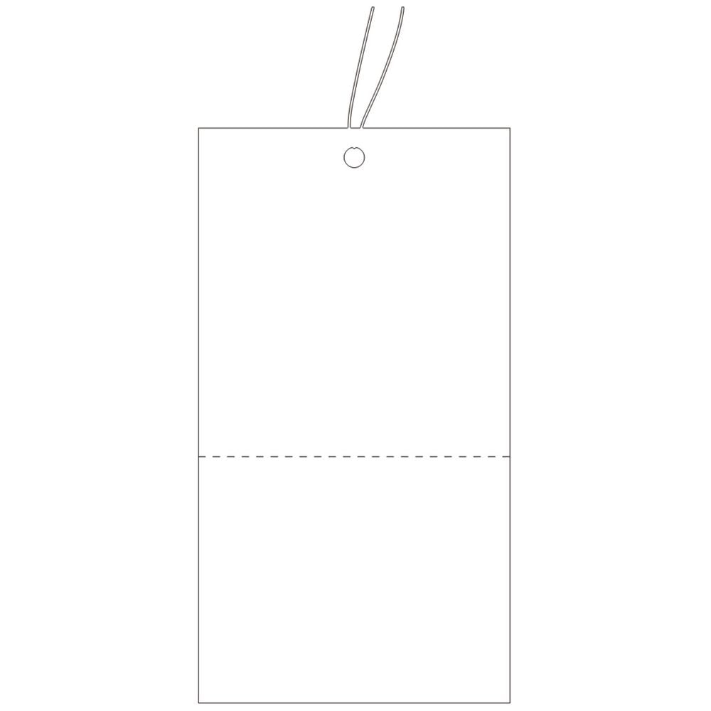 （まとめ買い）ササガワ 糸付き提札（値札） 四角型 白無地 ミシン入 縦70mmx横38mm 500枚入 18-81 [x3]
