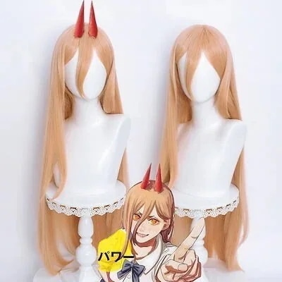 人気の新作コスプレ チェンソーマン 専用ネット ウィッグ かつら パワー 風 ハロウィン【急速出荷】