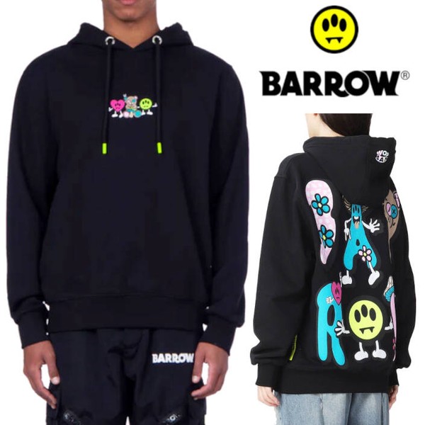 【BARROW】(バロー) ユニセックス 裏毛 スウェット かぶり パーカー　#32490