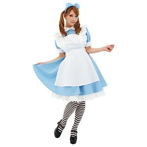 【1点ご購入 で10点プレゼントいたします】夢遊ワンダーランド超萌メイド服水色メイド服衣装演出服