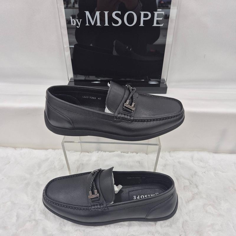 By 男性 クラシック カジュアル ローファー 122HT317FS203 BLACK 4 JJ