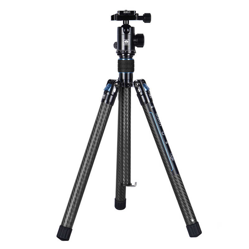 SIRUI　超軽量カーボンファイバー製ポータブル三脚セット(ボール雲台：E-10) ［5段 /自由雲台］ ブラック　AT-125+E-10-JP