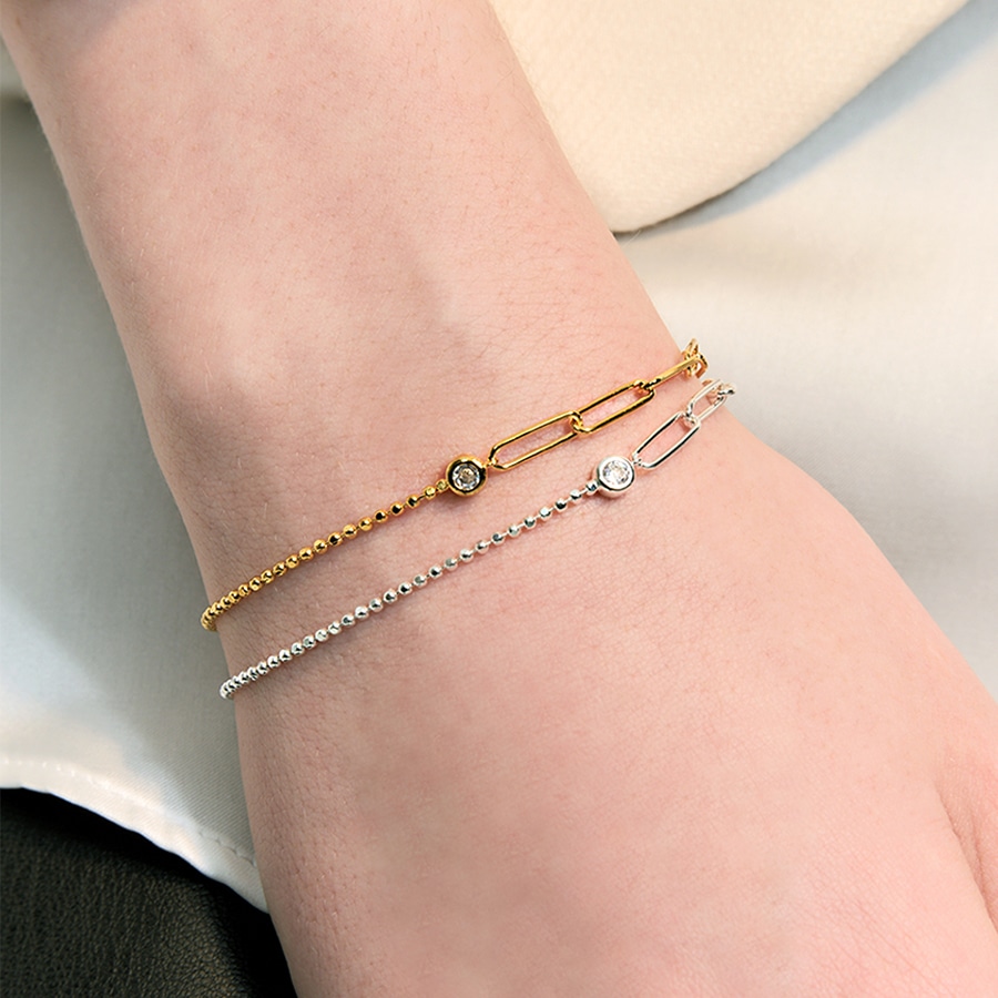 BTOB 着用 link half chain bracelet